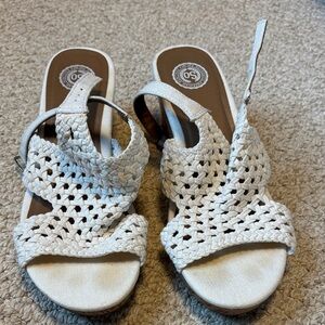 White Woven Women's Sandals